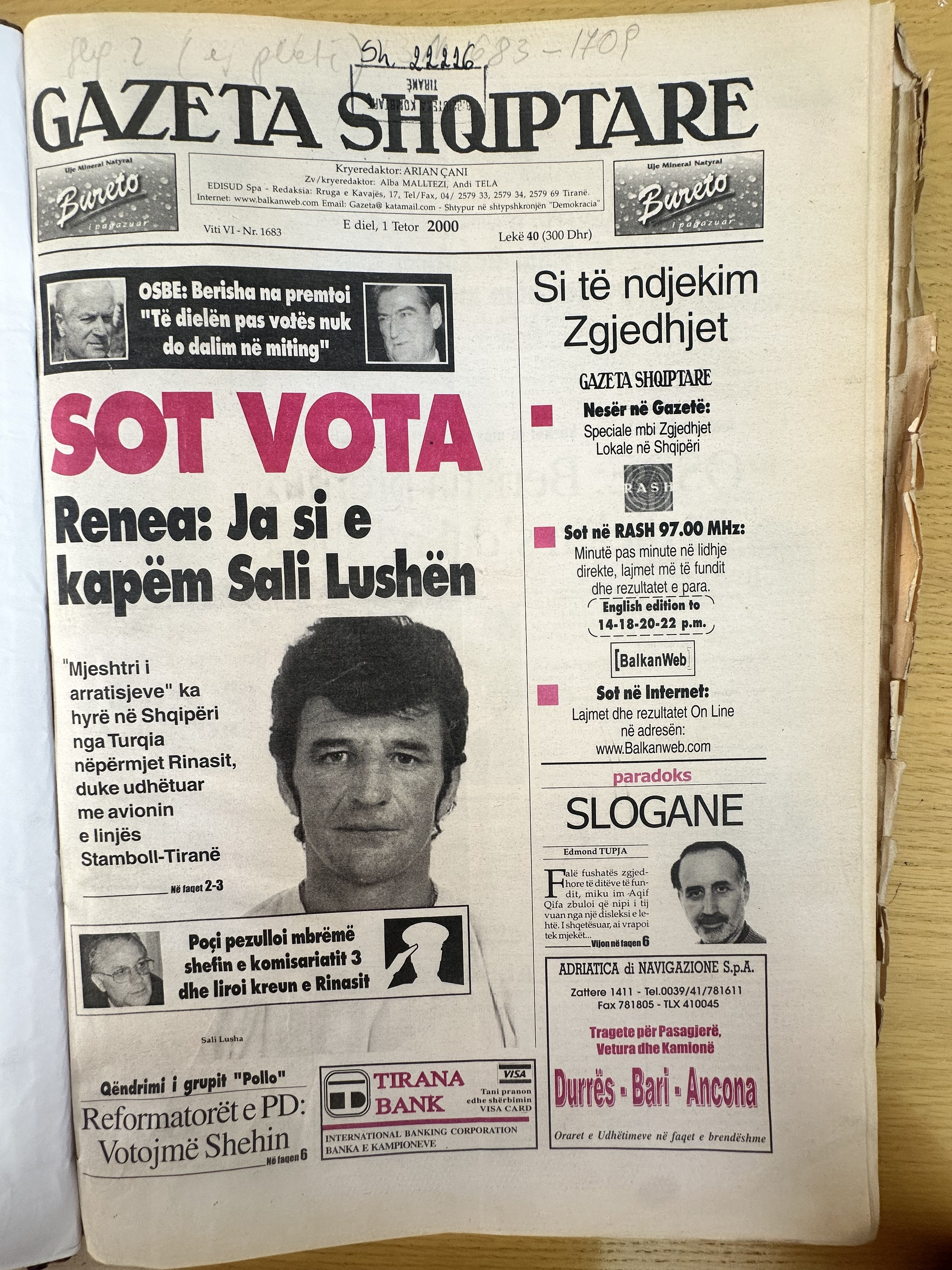 Gazeta Shqiptare 2000-10-07